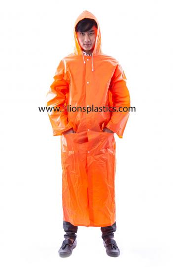 30-RG002/6 เสื้อกันฝนผู้ใหญ่ ส้มจราจร (ภาพนี้ตกแต่งเพื่อการโฆษณาเท่านั้น) - โรงงานผลิตเสื้อกันฝน
